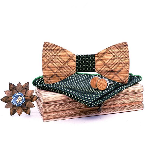 wood tie bow pocket square vintage men handkerchief cufflinks lapel flower brooch with box set, Black;gray
wood tie bow pocket square vintage men handkerchief cufflinks lapel flower brooch with box set, Black;gray
