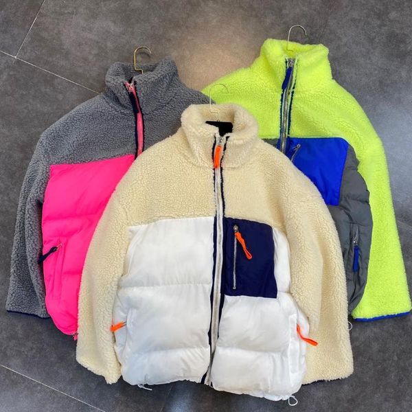 women's down & parkas 2021 winter stand collar long sleeve lamb fur patchwork women parka pocket streetwear thicked coat cotton zipper, Black
women's down & parkas 2021 winter stand collar long sleeve lamb fur patchwork women parka pocket streetwear thicked coat cotton zipper, Black