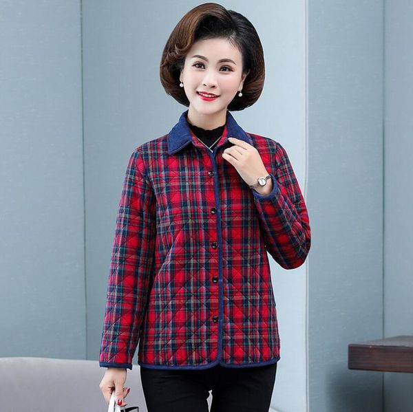 mid-aged female 2021 autumn new fashion jacket women's plaid cotton woman's parkas frivolous outerwear p1767 bahu, Black
mid-aged female 2021 autumn new fashion jacket women's plaid cotton woman's parkas frivolous outerwear p1767 bahu, Black