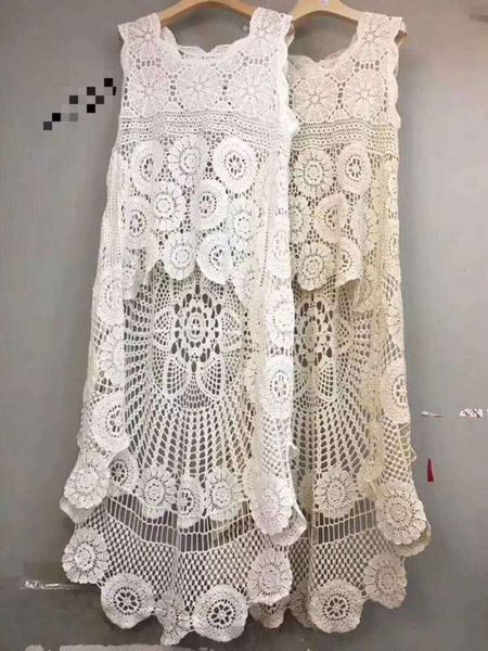 summer new round neck irregular women's lace hook flower sleeveless dress, Black;gray
summer new round neck irregular women's lace hook flower sleeveless dress, Black;gray