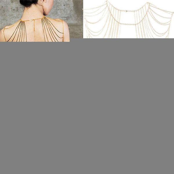 new style long necklaces & pendants bohemian punk chain necklaces collar shoulder chain women statement body jewelry, Silver
new style long necklaces & pendants bohemian punk chain necklaces collar shoulder chain women statement body jewelry, Silver