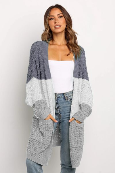 2020 autumn new knitted sweater long cardigan contrast color loose sweater coat women's long sweater, White;black
2020 autumn new knitted sweater long cardigan contrast color loose sweater coat women's long sweater, White;black