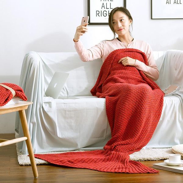 3color mermaid tail solid color blanket yarn knitted crochet throw bed wrap super soft household sleeping bed 60x130cm for girls1
3color mermaid tail solid color blanket yarn knitted crochet throw bed wrap super soft household sleeping bed 60x130cm for girls1
