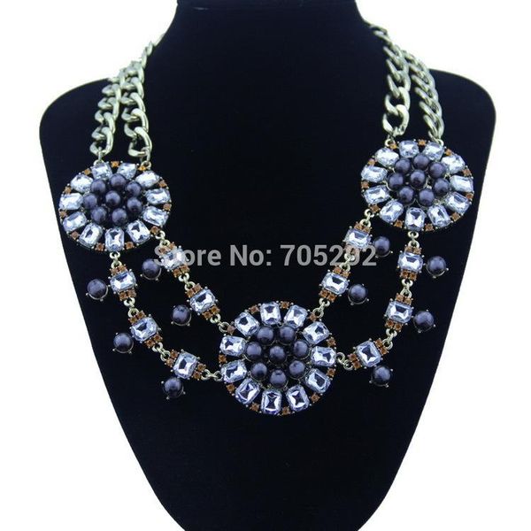 new vintage luxury multilayer chain crystal flower necklace & pendant choker fashion statement necklace for women jewelry, Golden;silver
new vintage luxury multilayer chain crystal flower necklace & pendant choker fashion statement necklace for women jewelry, Golden;silver