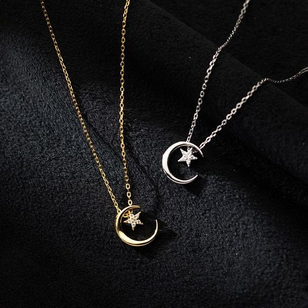 s925 silver forest series star and moon sweet necklace female small fresh korean style simple temperament clavicle chain q0531
s925 silver forest series star and moon sweet necklace female small fresh korean style simple temperament clavicle chain q0531