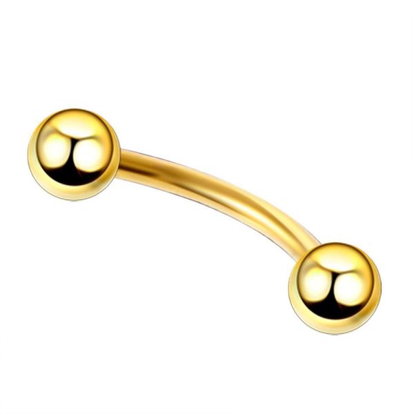 2pcs 16g steel curved barbell ear eyebrow belly ring piercing double balls banana women navel ring body jewelry barbell piercing q bbybmr, Silver
2pcs 16g steel curved barbell ear eyebrow belly ring piercing double balls banana women navel ring body jewelry barbell piercing q bbybmr, Silver