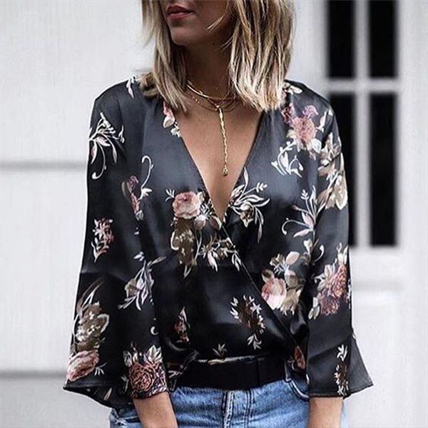 floral women long sleeve blouse shirt spring loose sashes like silk blouse women kimono deep v neck satin shirt, White
floral women long sleeve blouse shirt spring loose sashes like silk blouse women kimono deep v neck satin shirt, White