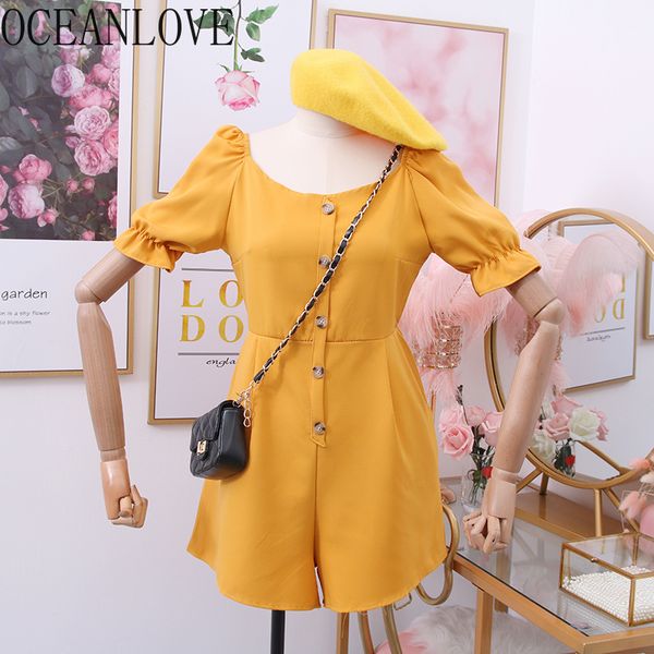 oceanlove solid 2020 summer ropa mujer high waist korean ol elegant jumpsuit women button ins fashion bodysuit ladies 14515 t200704, Black;white
oceanlove solid 2020 summer ropa mujer high waist korean ol elegant jumpsuit women button ins fashion bodysuit ladies 14515 t200704, Black;white