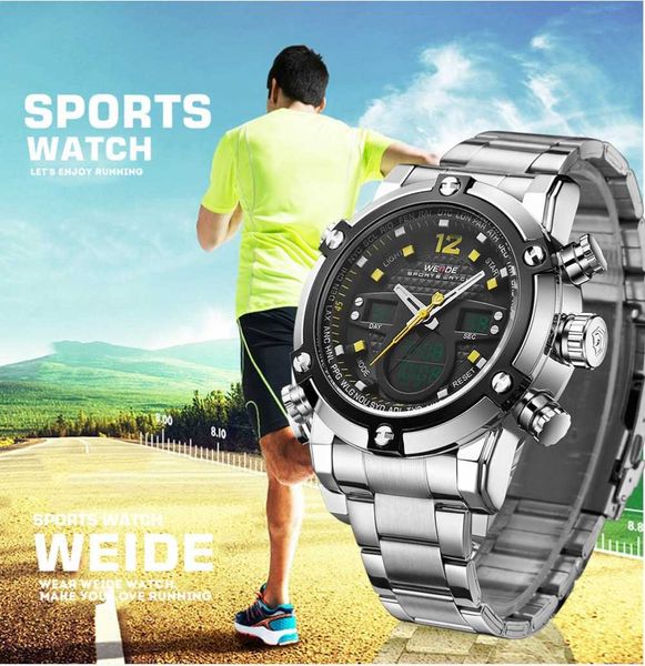 weide stainless steel sport orologio clock men automatic digital electronic watch lcd camping watches led quartz wristwatch wh5205, Silver
weide stainless steel sport orologio clock men automatic digital electronic watch lcd camping watches led quartz wristwatch wh5205, Silver