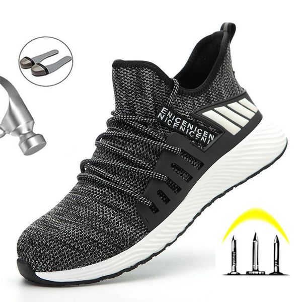 men's safety shoes work boots steel toe cap puncture proof work sneakers outdoor breathable mesh safety shoes light, Black
men's safety shoes work boots steel toe cap puncture proof work sneakers outdoor breathable mesh safety shoes light, Black