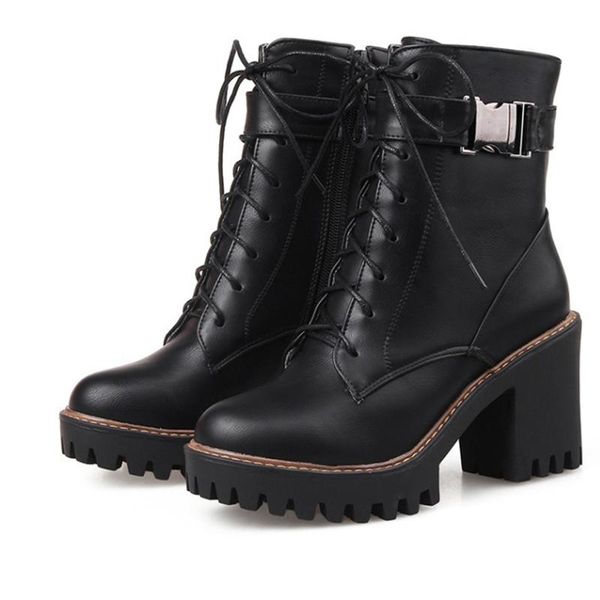 boots women ankle platform chunky high heels black punk zip lace up buckle fashion shoes ladies winter
boots women ankle platform chunky high heels black punk zip lace up buckle fashion shoes ladies winter