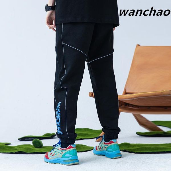 wanchao cp summer new reflective strip casual pants men/women hip hop trend straight tube loose ins leggings street trend brand1, Black;white
wanchao cp summer new reflective strip casual pants men/women hip hop trend straight tube loose ins leggings street trend brand1, Black;white