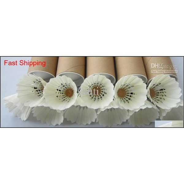 new ball game sport training white goose feather shuttlecocks birdi qylkns tore2010
