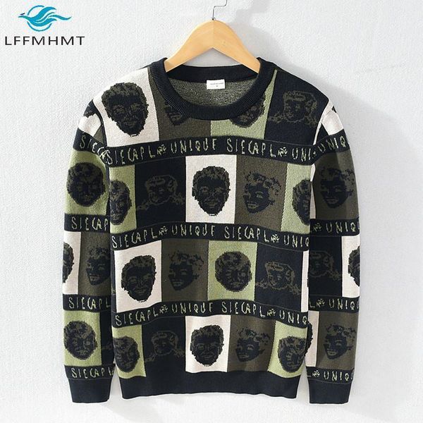 winter autumn men individuality portrait jacquard pullover o-neck long sleeve sweater patchwork yarn-dyed thicken warm knitwear1, White;black
winter autumn men individuality portrait jacquard pullover o-neck long sleeve sweater patchwork yarn-dyed thicken warm knitwear1, White;black