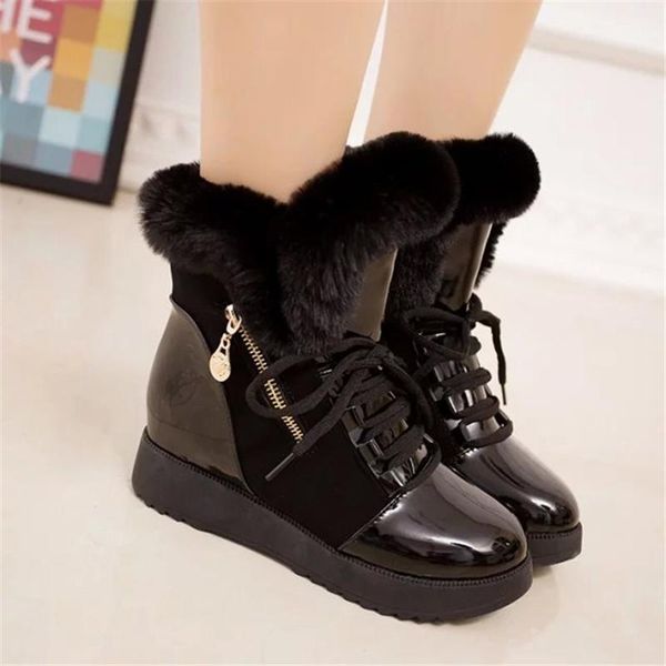 boots women platform winter shoes snow keep warm ankle thick fur heels botas mujer, Black
boots women platform winter shoes snow keep warm ankle thick fur heels botas mujer, Black