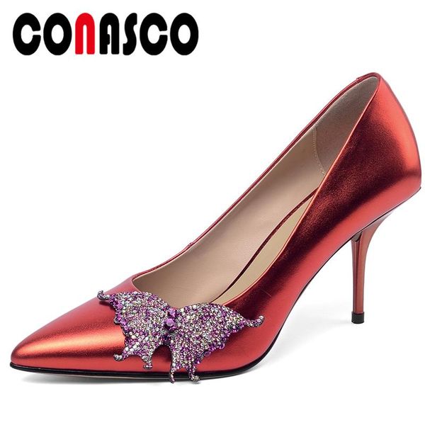 conasco fashion elegant women pumps genuine leather spring summer new wedding party rhinestone butterfly thin heels shoes woman, Black
conasco fashion elegant women pumps genuine leather spring summer new wedding party rhinestone butterfly thin heels shoes woman, Black