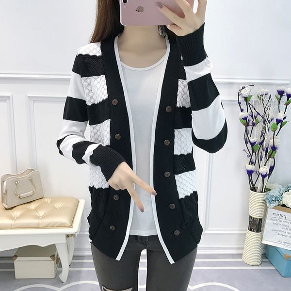 woman cardigan sweater coat winter sweaters 2019 long sleeve coats double breasted striped knit sweater plus size, White;black
woman cardigan sweater coat winter sweaters 2019 long sleeve coats double breasted striped knit sweater plus size, White;black