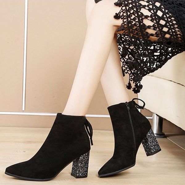 2021 new women ankle boots bling high heels shoes seude fashion party wedding pumps thin plush autumn winter comfort shoe woman 1 e7yc, Black
2021 new women ankle boots bling high heels shoes seude fashion party wedding pumps thin plush autumn winter comfort shoe woman 1 e7yc, Black