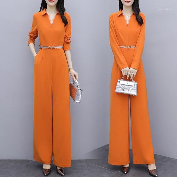 women's jumpsuits & rompers 2021 autumn women casual long sleeve o-neck fashion lady solid wide leg pants1, Black;white
women's jumpsuits & rompers 2021 autumn women casual long sleeve o-neck fashion lady solid wide leg pants1, Black;white