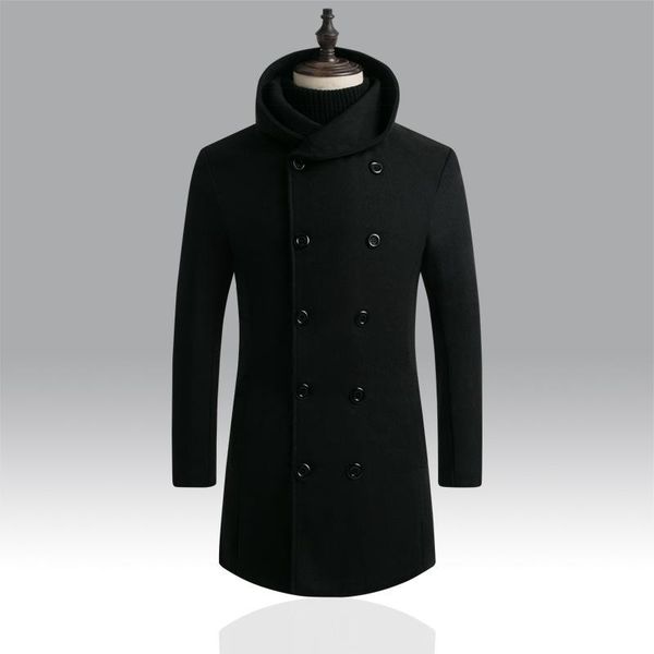 men's wool & blends 2021 large size mens wear autumn and winter coat men mid-length woolen slim fit thickened hoodie purplish blue, Black
men's wool & blends 2021 large size mens wear autumn and winter coat men mid-length woolen slim fit thickened hoodie purplish blue, Black
