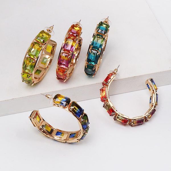 hoop & huggie jujia fashion big circle earrings for women luxury glass crystal simple round exaggerated jewelry, Golden;silver
hoop & huggie jujia fashion big circle earrings for women luxury glass crystal simple round exaggerated jewelry, Golden;silver