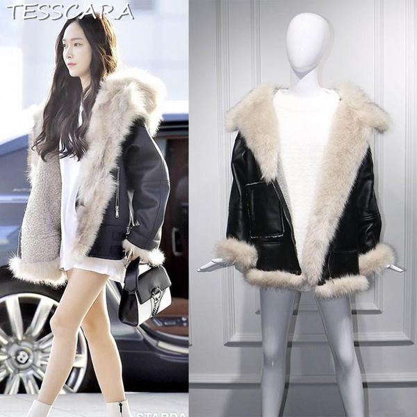 tesscara women autumn winter basic jacket coat female leather suede windbreaker faux fur overcoat outerwear & coats1, Black
tesscara women autumn winter basic jacket coat female leather suede windbreaker faux fur overcoat outerwear & coats1, Black