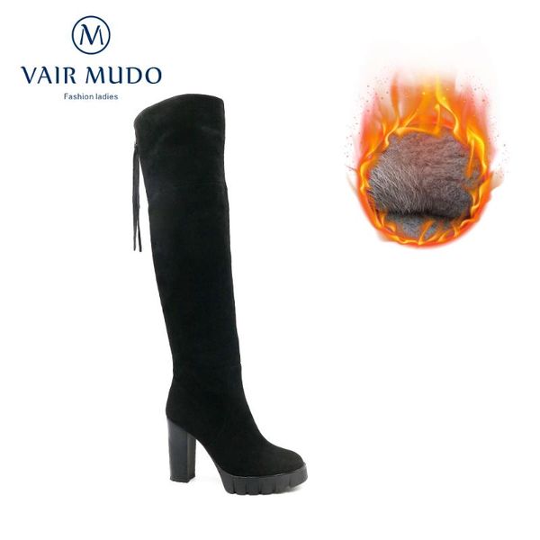 vair mudo winter boots over-the-knee women high heels genuine leather black warm wool waterproof platform bootzt55
vair mudo winter boots over-the-knee women high heels genuine leather black warm wool waterproof platform bootzt55