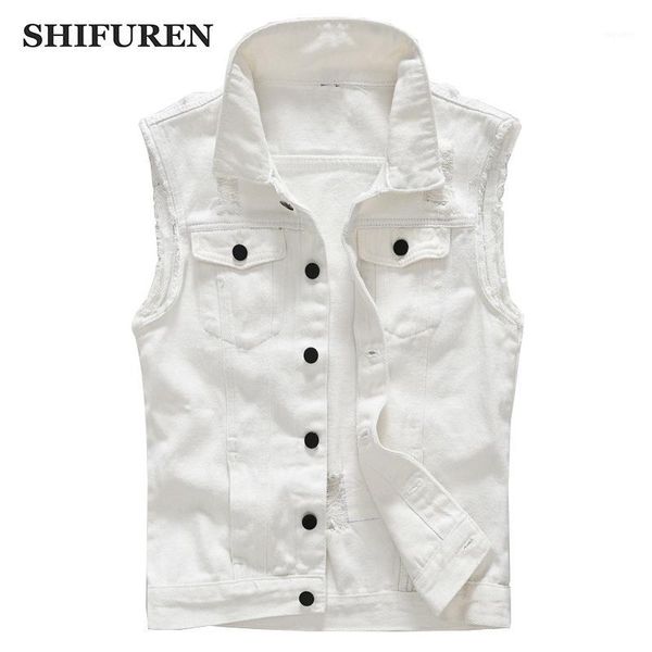 shifuren men's jeans jacket white denim vest hip hop coats waistcoat single-breasted casual male cowboy sleeveless jacket1, Black;white
shifuren men's jeans jacket white denim vest hip hop coats waistcoat single-breasted casual male cowboy sleeveless jacket1, Black;white