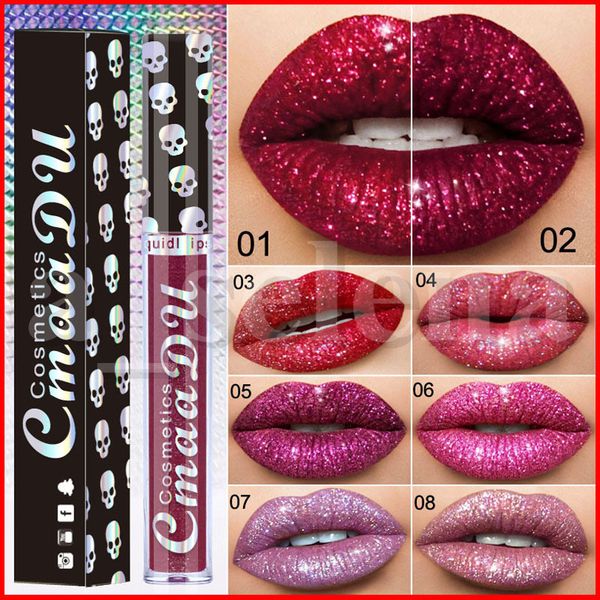 cmaadu cosmetics laser skull glitter flip lipgloss metal lipgloss shinning long lasting metallic lipstick 8 colors
cmaadu cosmetics laser skull glitter flip lipgloss metal lipgloss shinning long lasting metallic lipstick 8 colors