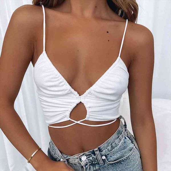 spaghetti straps camis women ruched deep v-neck crop chic solid color backless cross tie-up bustiers summer, White
spaghetti straps camis women ruched deep v-neck crop chic solid color backless cross tie-up bustiers summer, White