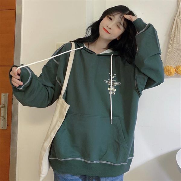 women's hoodies & sweatshirts aesthetic sweet female ins 2021 hooded printed letters loose autumn and winter thin women vintage basic, Black
women's hoodies & sweatshirts aesthetic sweet female ins 2021 hooded printed letters loose autumn and winter thin women vintage basic, Black