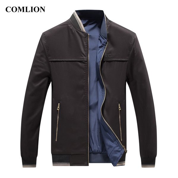 fall coat causal jackets male long sleeve autumn spring pocket mens bomber outerwear zipper brand clothing kg-738, Black;brown