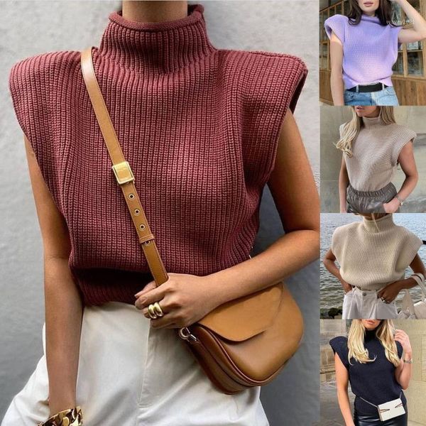 women's sweaters fashion sweater women solid color sleeveless vest blouse pullover high collar est collar1, White;black
women's sweaters fashion sweater women solid color sleeveless vest blouse pullover high collar est collar1, White;black