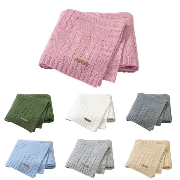 baby blankets knitted solid color infant sleeping covers for stroller bed sofa sleep sacks 100*80cm newborn swaddle wrap blanket y201009
baby blankets knitted solid color infant sleeping covers for stroller bed sofa sleep sacks 100*80cm newborn swaddle wrap blanket y201009