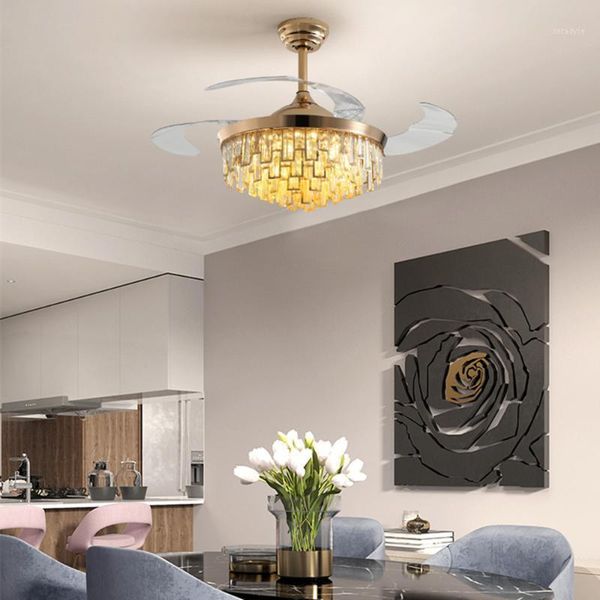 electric fans light luxury crystal ceiling fan lamp modern minimalist invisible lamps restaurant household k91
electric fans light luxury crystal ceiling fan lamp modern minimalist invisible lamps restaurant household k91