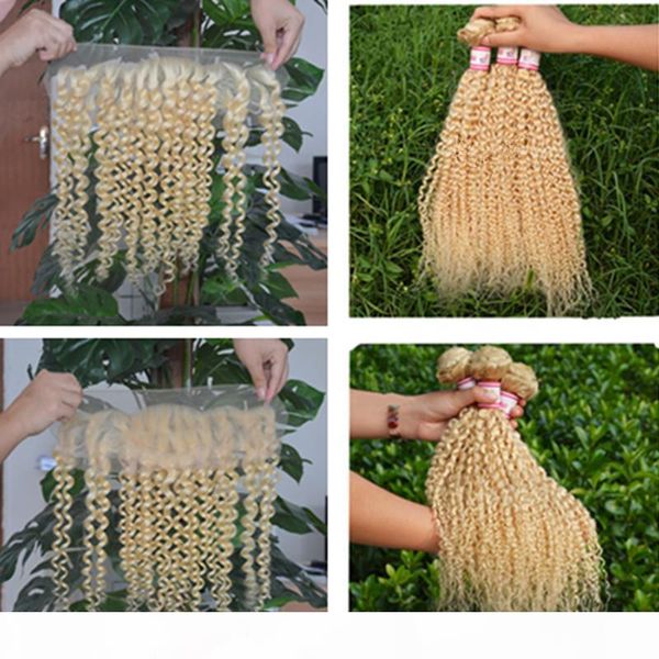 613 afro kinky curly human hair bundles with lace frontal brazilian pure color #613 ear to ear lace frontal with hair extensions, Black;brown
613 afro kinky curly human hair bundles with lace frontal brazilian pure color #613 ear to ear lace frontal with hair extensions, Black;brown