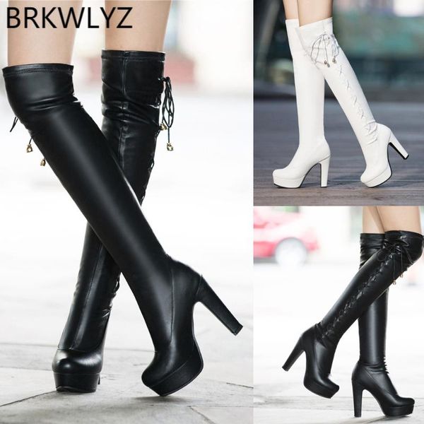 plus size 35-43 lady over knee thigh high boots women autumn fashion thin high heels platform women stretch shoes, Black
plus size 35-43 lady over knee thigh high boots women autumn fashion thin high heels platform women stretch shoes, Black