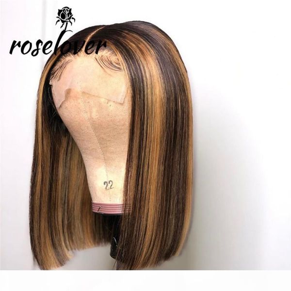 roselover 4 27 highlight straight short bob 180% 4x4 closure wig human hair wigs colored lace wig for women brazilian remy, Black;brown
roselover 4 27 highlight straight short bob 180% 4x4 closure wig human hair wigs colored lace wig for women brazilian remy, Black;brown