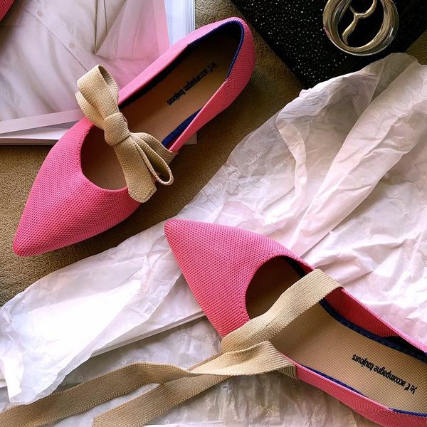 women's flat shoes ballet shoes breathable knit zapatos de pointed moccasin mixed color women's soft shoes women bowknot 201105, Black
women's flat shoes ballet shoes breathable knit zapatos de pointed moccasin mixed color women's soft shoes women bowknot 201105, Black
