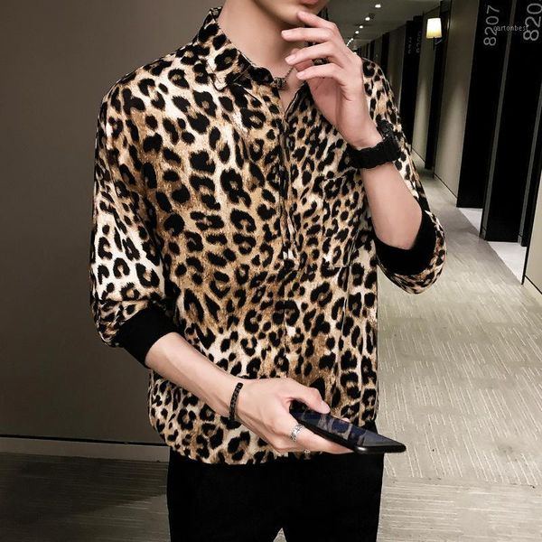 men's casual shirts quality leopard print shirt men half sleeve summer all match loose mens turn down collar comfortable shirts1, White;black
men's casual shirts quality leopard print shirt men half sleeve summer all match loose mens turn down collar comfortable shirts1, White;black