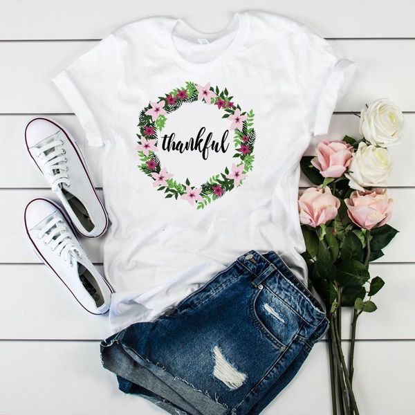 women t shirt thankful flower print tshirt women short sleeve o neck loose t-shirt ladies summer causal tee shirt clothes, White
women t shirt thankful flower print tshirt women short sleeve o neck loose t-shirt ladies summer causal tee shirt clothes, White