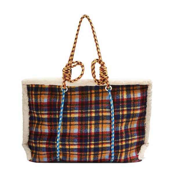 casual ladies bags new faux lamb plaid single shoulder bags with braided shoulder strap english style tweed tote women
casual ladies bags new faux lamb plaid single shoulder bags with braided shoulder strap english style tweed tote women