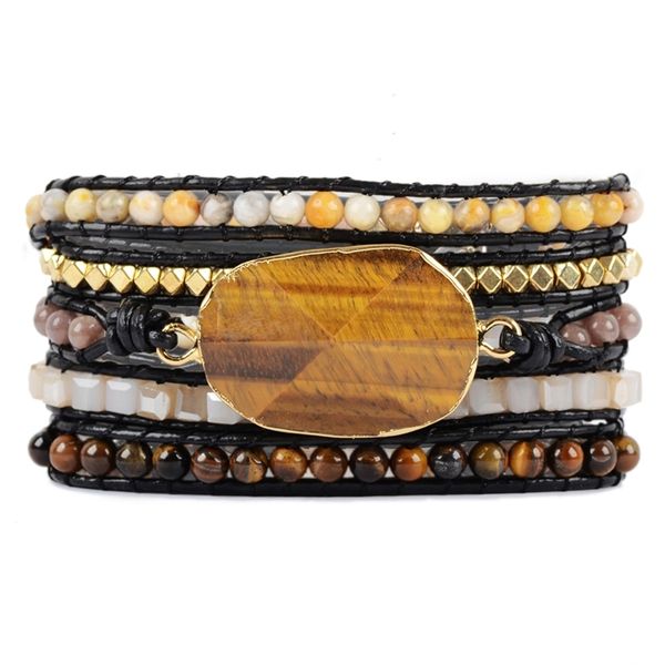 tiger eye 5 strands wrap bracelets handmade bohemian gems stone leather bracelet for men vintage braid bracelet dropshipping y200730, Black
tiger eye 5 strands wrap bracelets handmade bohemian gems stone leather bracelet for men vintage braid bracelet dropshipping y200730, Black