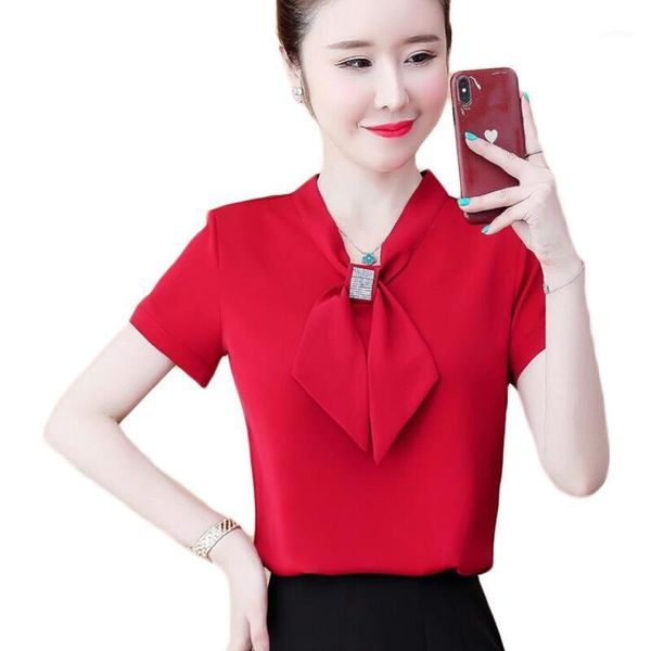 korean womens and blouses fashion v-neck bow summer short sleeve chiffon blouse women shirts office plus size blusas mujer1, White
korean womens and blouses fashion v-neck bow summer short sleeve chiffon blouse women shirts office plus size blusas mujer1, White