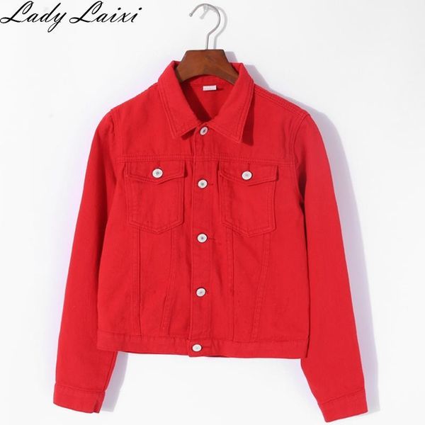 2019 multi-color new fashion women short denim jackets vintage casual single breasted coat female jean jacket outerwear women1, Black;brown
2019 multi-color new fashion women short denim jackets vintage casual single breasted coat female jean jacket outerwear women1, Black;brown