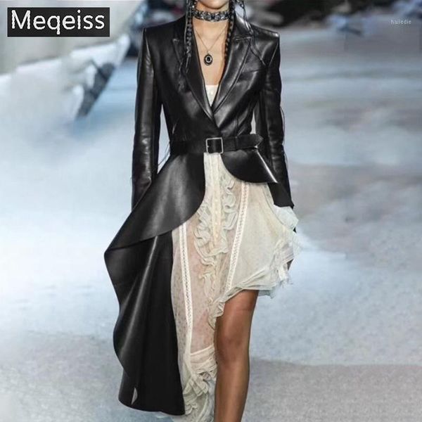 2020 spring fashion pu leather women's trench lapel collar long sleeve sashes irregular hem windbreaker female club party dress1, Tan;black
2020 spring fashion pu leather women's trench lapel collar long sleeve sashes irregular hem windbreaker female club party dress1, Tan;black