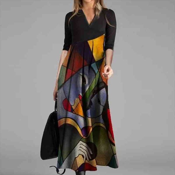 elegant women dress autumn winter retro print party dresses cross v-neck long sleeves slim dress lady casual, Black;gray
elegant women dress autumn winter retro print party dresses cross v-neck long sleeves slim dress lady casual, Black;gray
