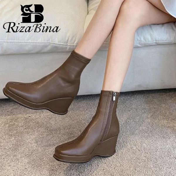 boots rizabina women ankle square toe side zipper design winter fashion party footwear size 33-40, Black
boots rizabina women ankle square toe side zipper design winter fashion party footwear size 33-40, Black