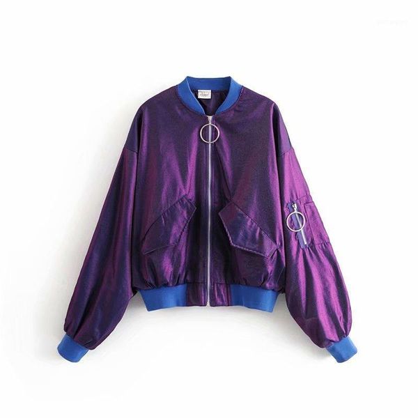 loose casual women jacket purple zipper long sleeve ladies coat fashion autumn street cazadora mujer women party mm60njk1, Black;brown
loose casual women jacket purple zipper long sleeve ladies coat fashion autumn street cazadora mujer women party mm60njk1, Black;brown