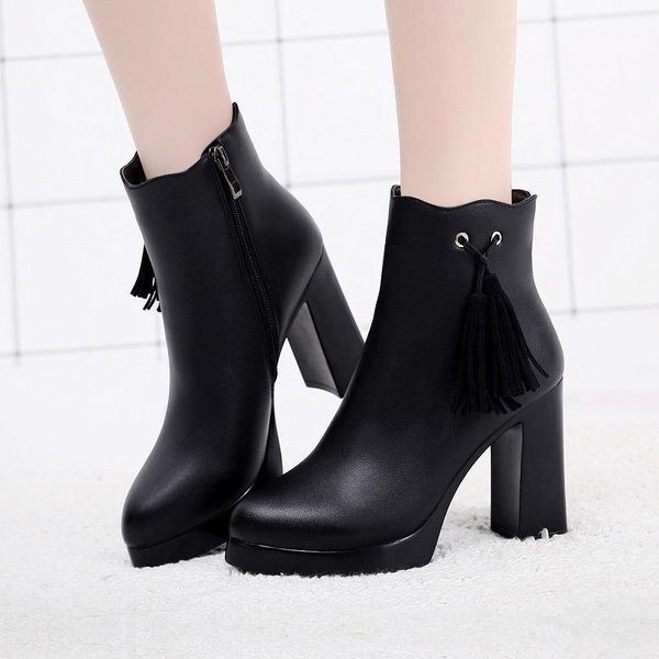 2020 booties thick with high-heeled boots autumn and winter short tube waterproof platform muffin thick bottom 40-43 yar1, Black
2020 booties thick with high-heeled boots autumn and winter short tube waterproof platform muffin thick bottom 40-43 yar1, Black